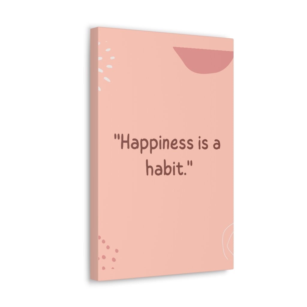Scripture Walls Inspirational Wall Art Happiness Is A Habit Motivation Wall Decor for Home Office Gym Inspiring Success Quote Print Ready to Hang Unframed-Express Your Love Gifts