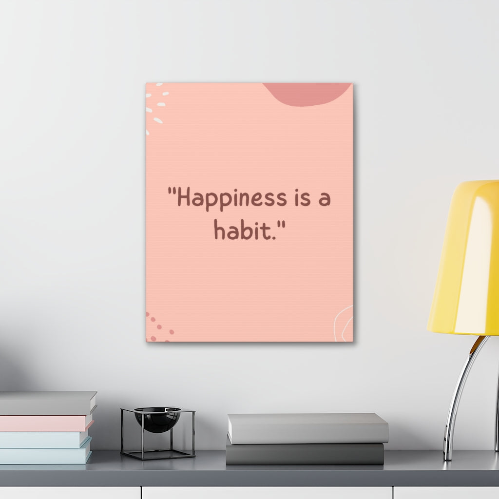 Scripture Walls Inspirational Wall Art Happiness Is A Habit Motivation Wall Decor for Home Office Gym Inspiring Success Quote Print Ready to Hang Unframed-Express Your Love Gifts
