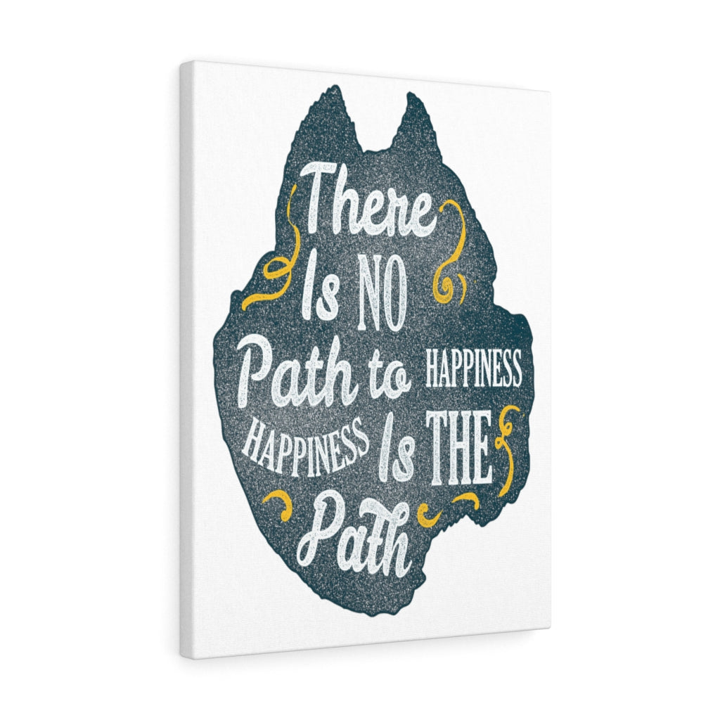 Scripture Walls Inspirational Wall Art Happiness is the Path Wall Art Motivation Wall Decor for Home Office Gym Inspiring Success Quote Print Ready to Hang Unframed-Express Your Love Gifts