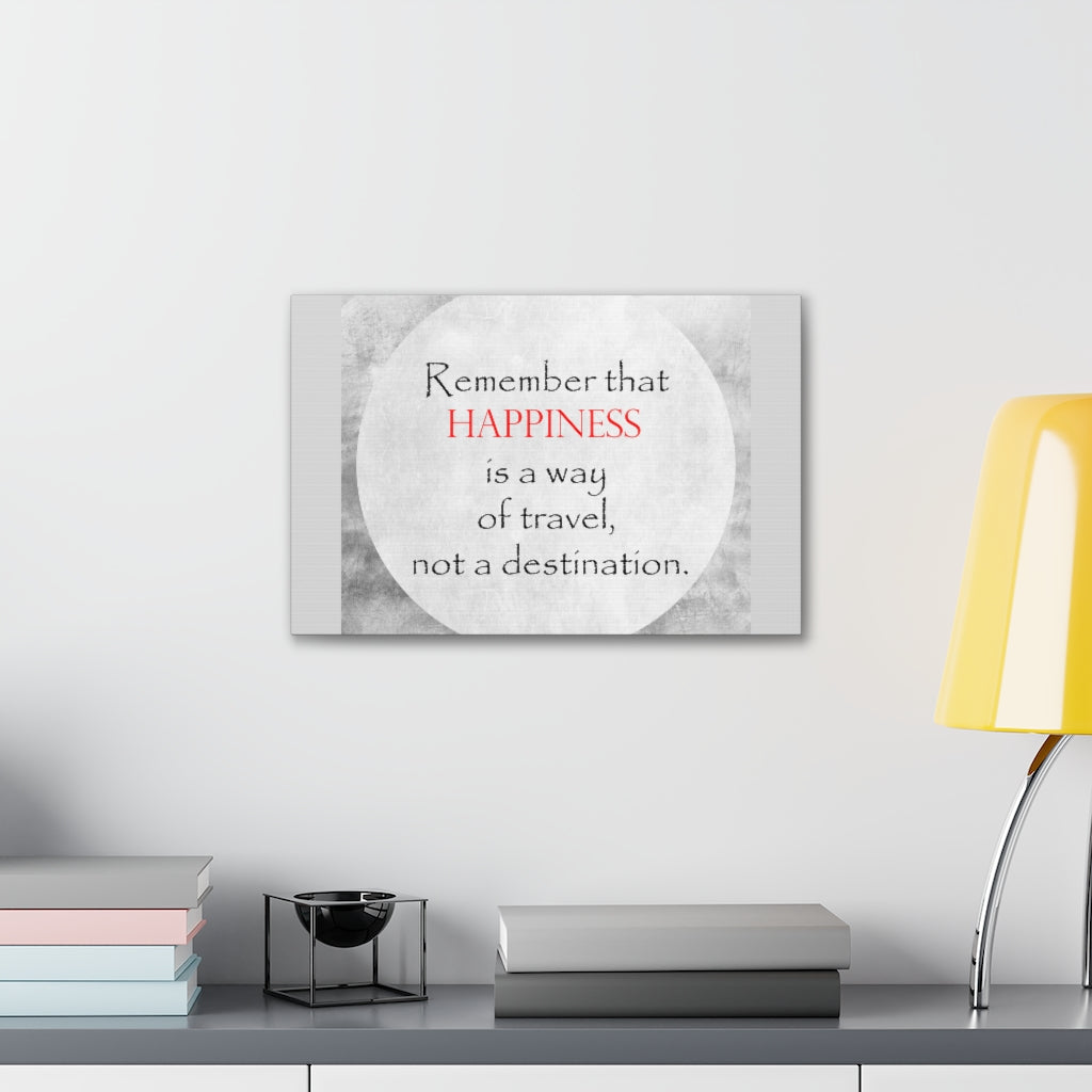 Scripture Walls Inspirational Wall Art Happiness of Travel Motivation Wall Decor for Home Office Gym Inspiring Success Quote Print Ready to Hang Unframed-Express Your Love Gifts
