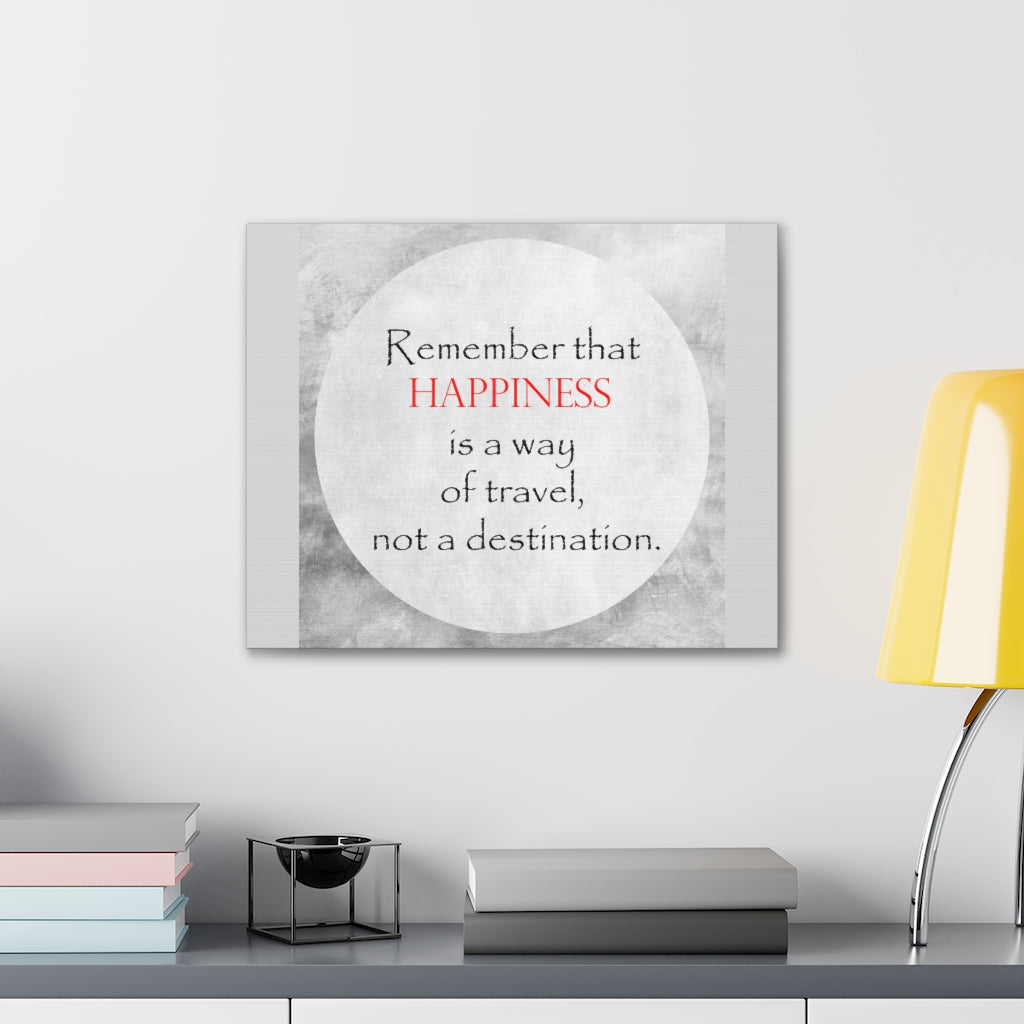 Scripture Walls Inspirational Wall Art Happiness of Travel Motivation Wall Decor for Home Office Gym Inspiring Success Quote Print Ready to Hang Unframed-Express Your Love Gifts