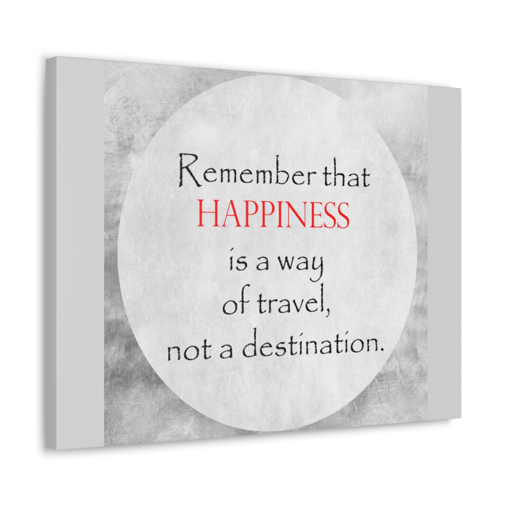 Scripture Walls Inspirational Wall Art Happiness of Travel Motivation Wall Decor for Home Office Gym Inspiring Success Quote Print Ready to Hang Unframed-Express Your Love Gifts