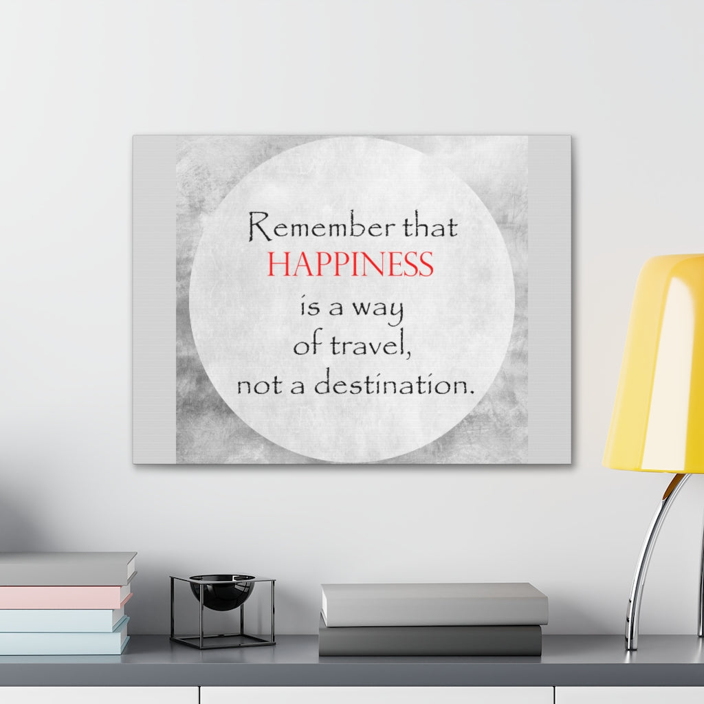 Scripture Walls Inspirational Wall Art Happiness of Travel Motivation Wall Decor for Home Office Gym Inspiring Success Quote Print Ready to Hang Unframed-Express Your Love Gifts