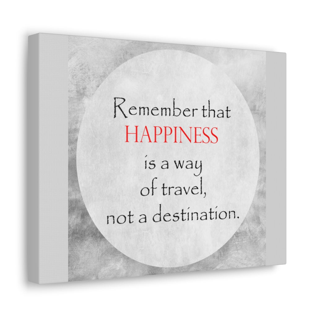 Scripture Walls Inspirational Wall Art Happiness of Travel Motivation Wall Decor for Home Office Gym Inspiring Success Quote Print Ready to Hang Unframed-Express Your Love Gifts