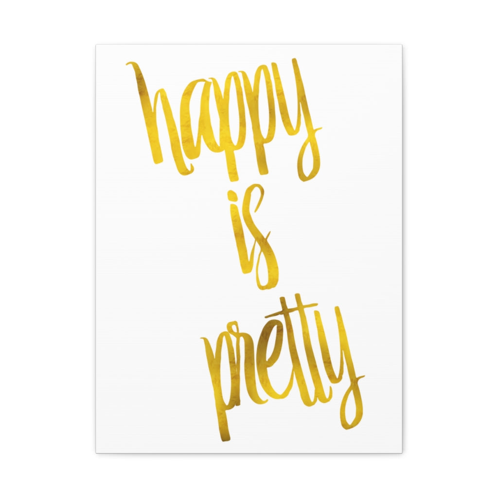 Scripture Walls Inspirational Wall Art Happy Is Pretty Motivation Wall Decor for Home Office Gym Inspiring Success Quote Print Ready to Hang Unframed-Express Your Love Gifts