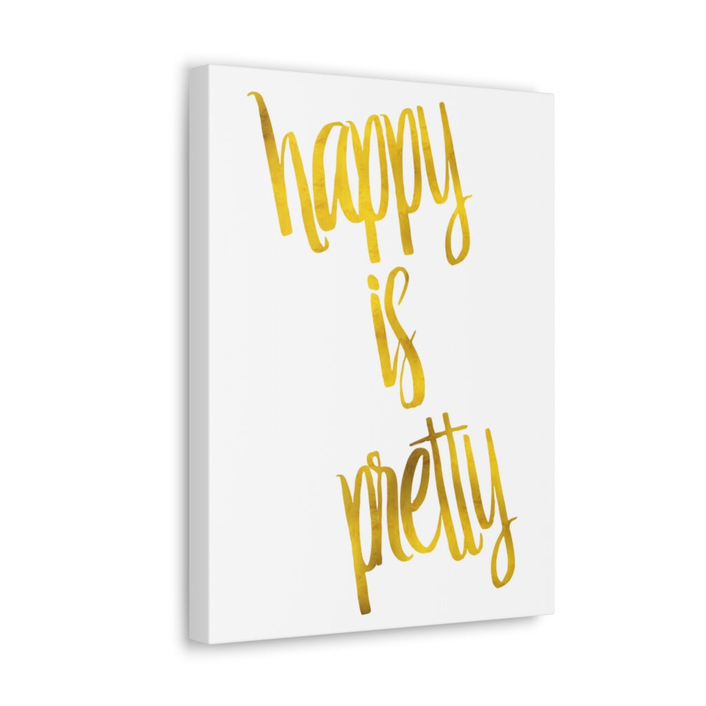 Scripture Walls Inspirational Wall Art Happy Is Pretty Motivation Wall Decor for Home Office Gym Inspiring Success Quote Print Ready to Hang Unframed-Express Your Love Gifts