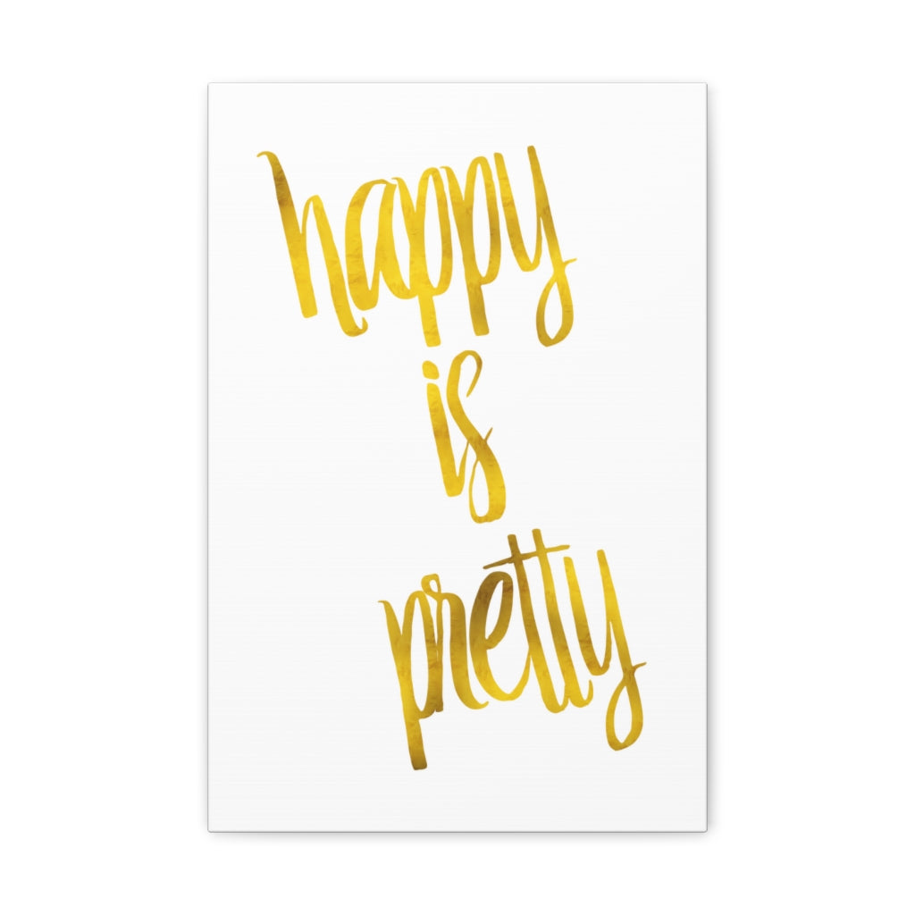 Scripture Walls Inspirational Wall Art Happy Is Pretty Motivation Wall Decor for Home Office Gym Inspiring Success Quote Print Ready to Hang Unframed-Express Your Love Gifts