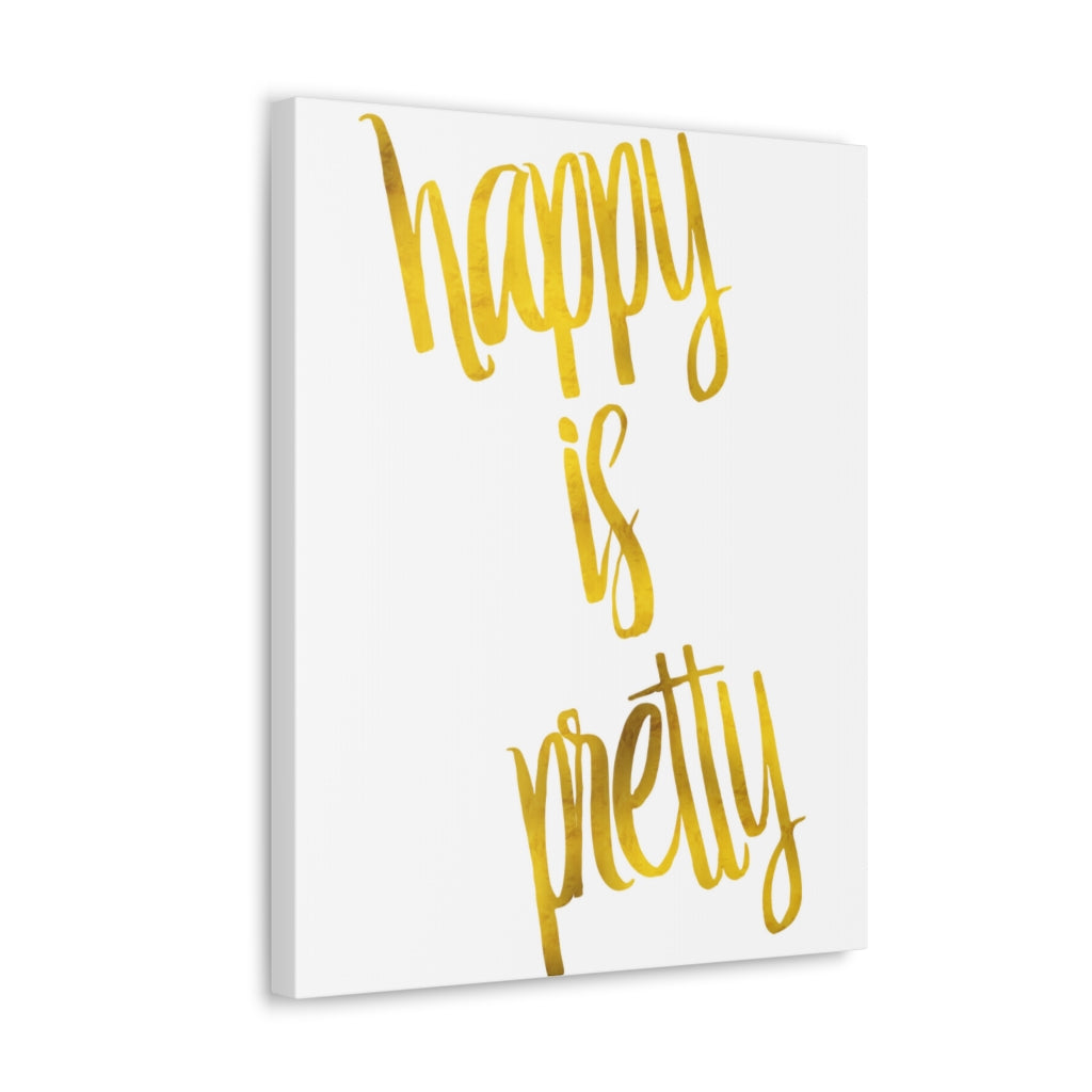 Scripture Walls Inspirational Wall Art Happy Is Pretty Motivation Wall Decor for Home Office Gym Inspiring Success Quote Print Ready to Hang Unframed-Express Your Love Gifts