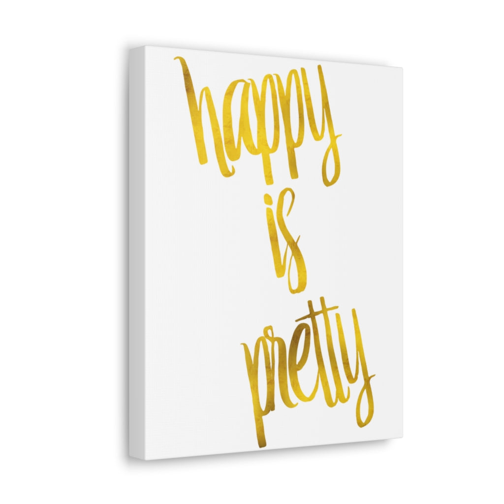 Scripture Walls Inspirational Wall Art Happy Is Pretty Motivation Wall Decor for Home Office Gym Inspiring Success Quote Print Ready to Hang Unframed-Express Your Love Gifts