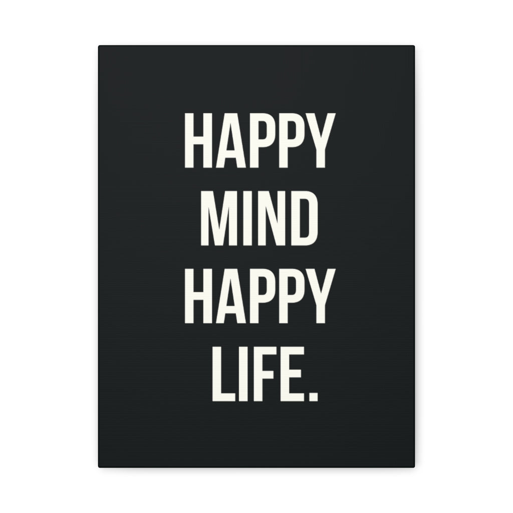 Scripture Walls Inspirational Wall Art Happy Mind Happy Life Motivation Wall Decor for Home Office Gym Inspiring Success Quote Print Ready to Hang Unframed-Express Your Love Gifts