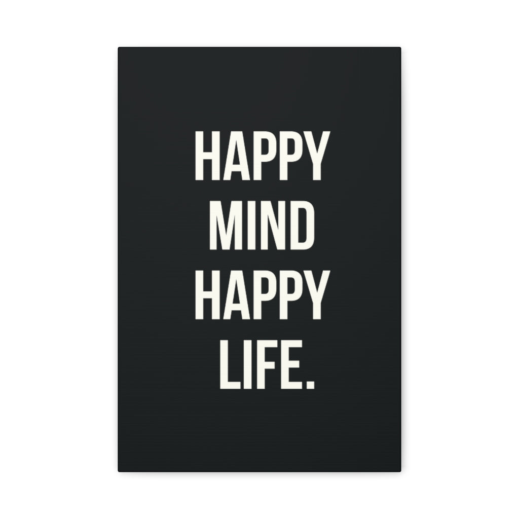 Scripture Walls Inspirational Wall Art Happy Mind Happy Life Motivation Wall Decor for Home Office Gym Inspiring Success Quote Print Ready to Hang Unframed-Express Your Love Gifts