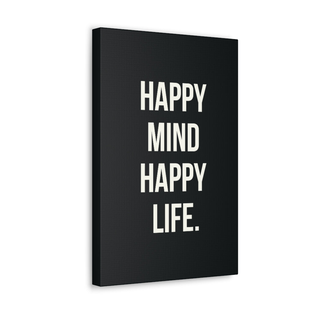 Scripture Walls Inspirational Wall Art Happy Mind Happy Life Motivation Wall Decor for Home Office Gym Inspiring Success Quote Print Ready to Hang Unframed-Express Your Love Gifts