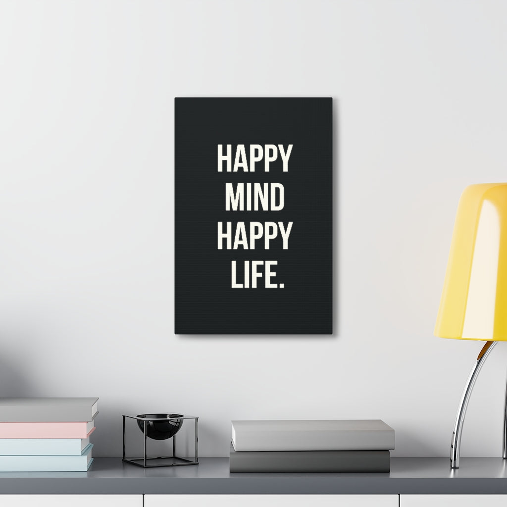 Scripture Walls Inspirational Wall Art Happy Mind Happy Life Motivation Wall Decor for Home Office Gym Inspiring Success Quote Print Ready to Hang Unframed-Express Your Love Gifts