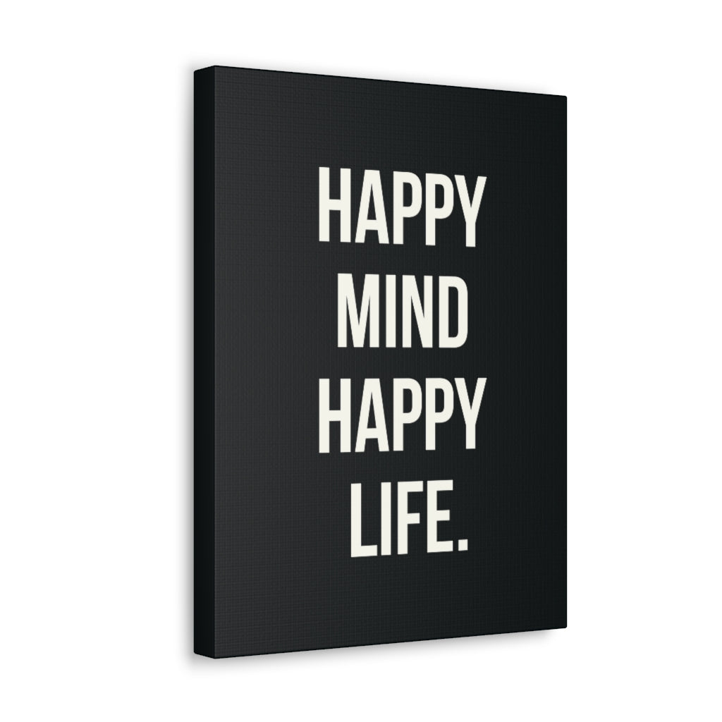 Scripture Walls Inspirational Wall Art Happy Mind Happy Life Motivation Wall Decor for Home Office Gym Inspiring Success Quote Print Ready to Hang Unframed-Express Your Love Gifts