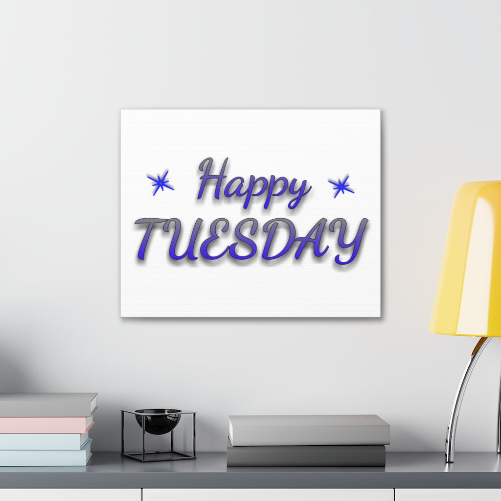 Scripture Walls Inspirational Wall Art Happy Tuesday Motivation Wall Decor for Home Office Gym Inspiring Success Quote Print Ready to Hang Unframed-Express Your Love Gifts