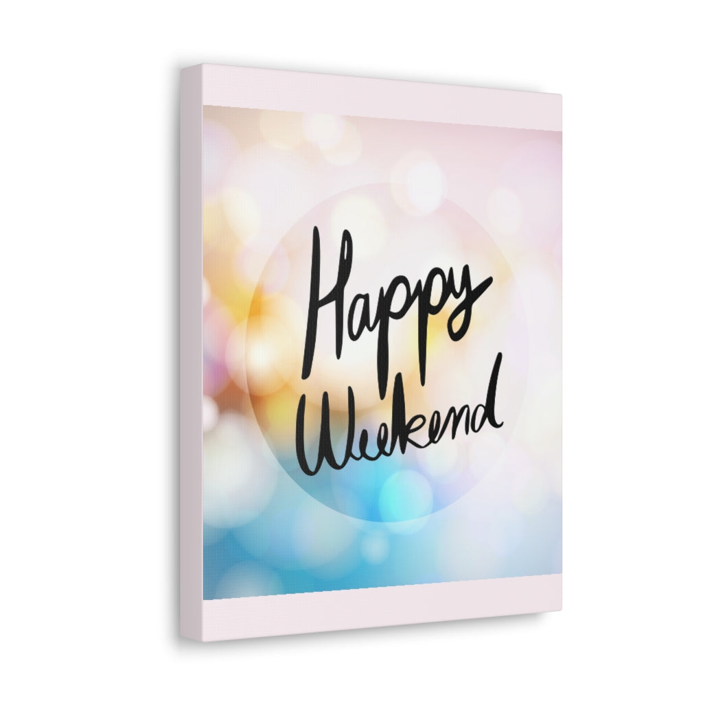 Scripture Walls Inspirational Wall Art Happy Weekend Motivation Wall Decor for Home Office Gym Inspiring Success Quote Print Ready to Hang Unframed-Express Your Love Gifts