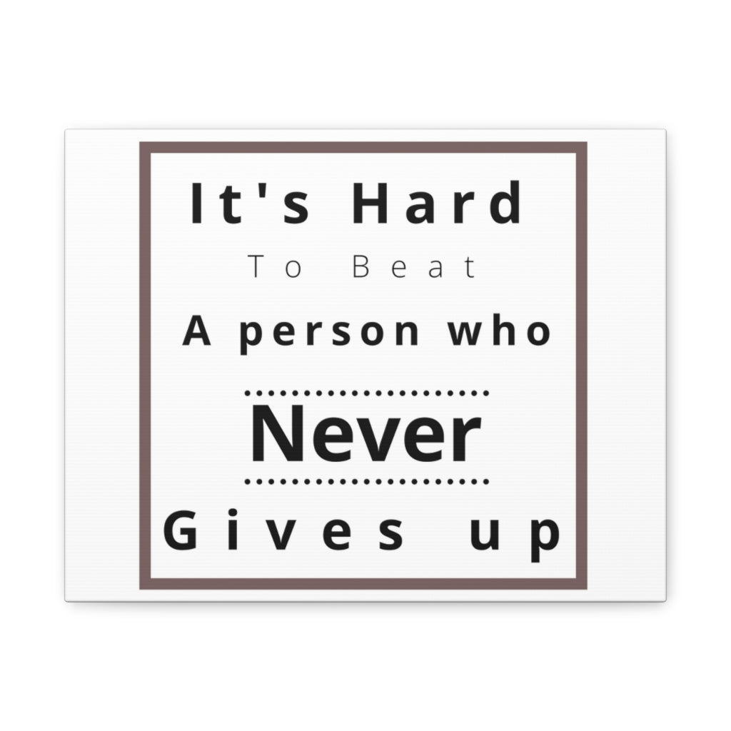 Scripture Walls Inspirational Wall Art Hard To Beat Person Motivation Wall Decor for Home Office Gym Inspiring Success Quote Print Ready to Hang Unframed-Express Your Love Gifts