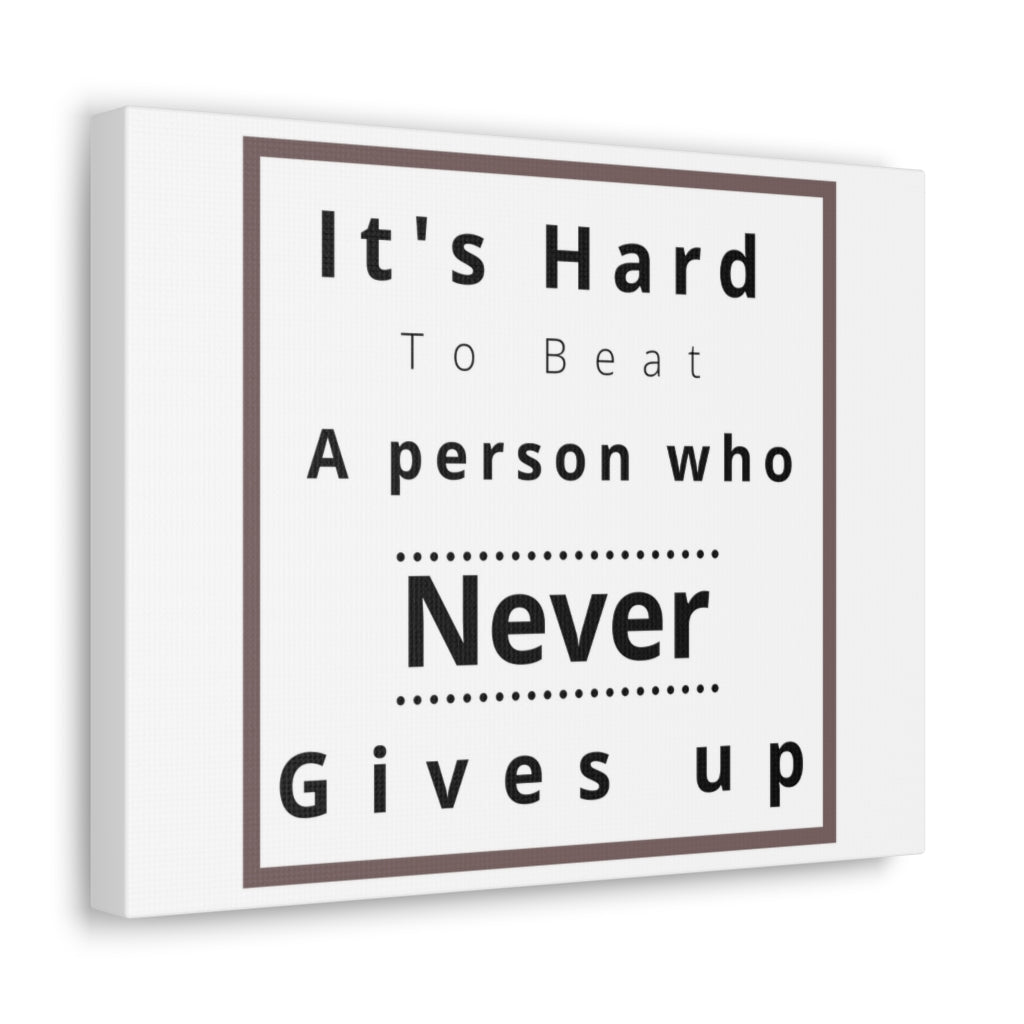 Scripture Walls Inspirational Wall Art Hard To Beat Person Motivation Wall Decor for Home Office Gym Inspiring Success Quote Print Ready to Hang Unframed-Express Your Love Gifts
