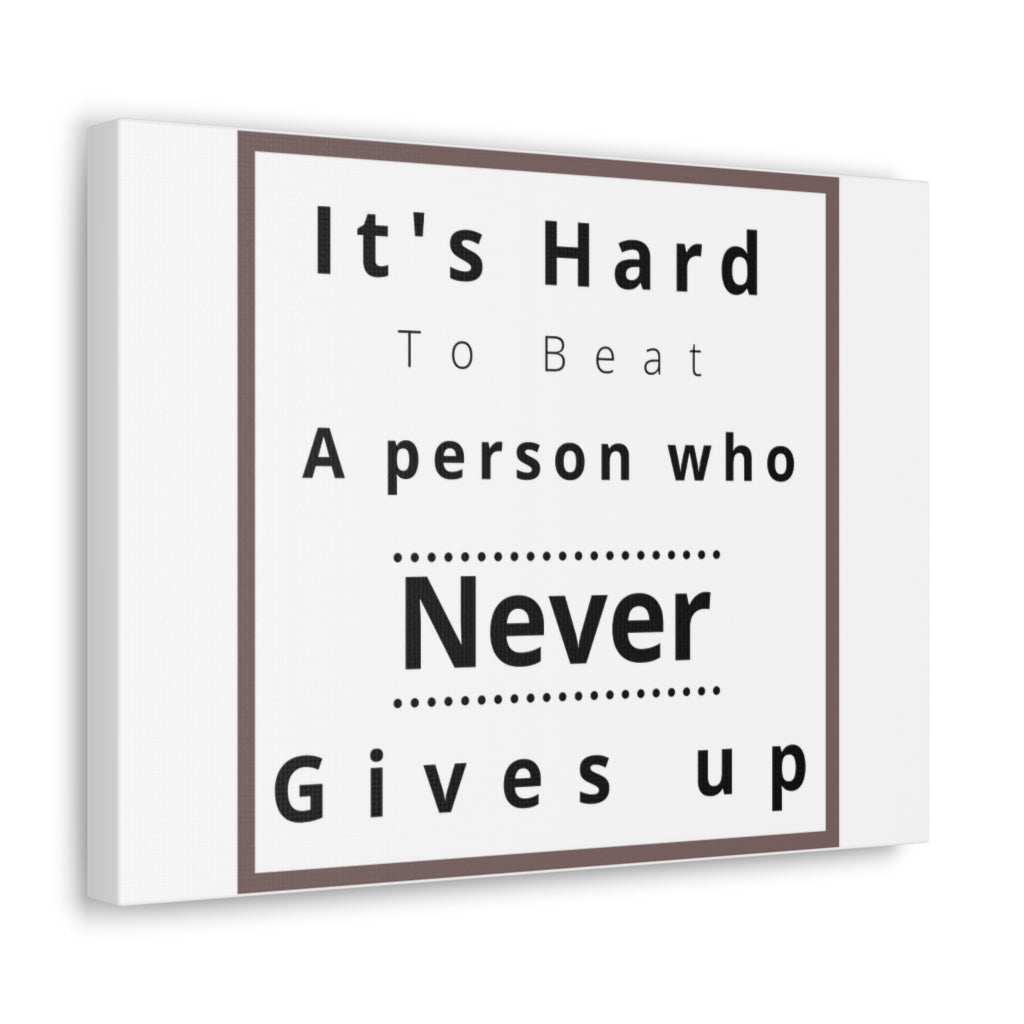 Scripture Walls Inspirational Wall Art Hard To Beat Person Motivation Wall Decor for Home Office Gym Inspiring Success Quote Print Ready to Hang Unframed-Express Your Love Gifts