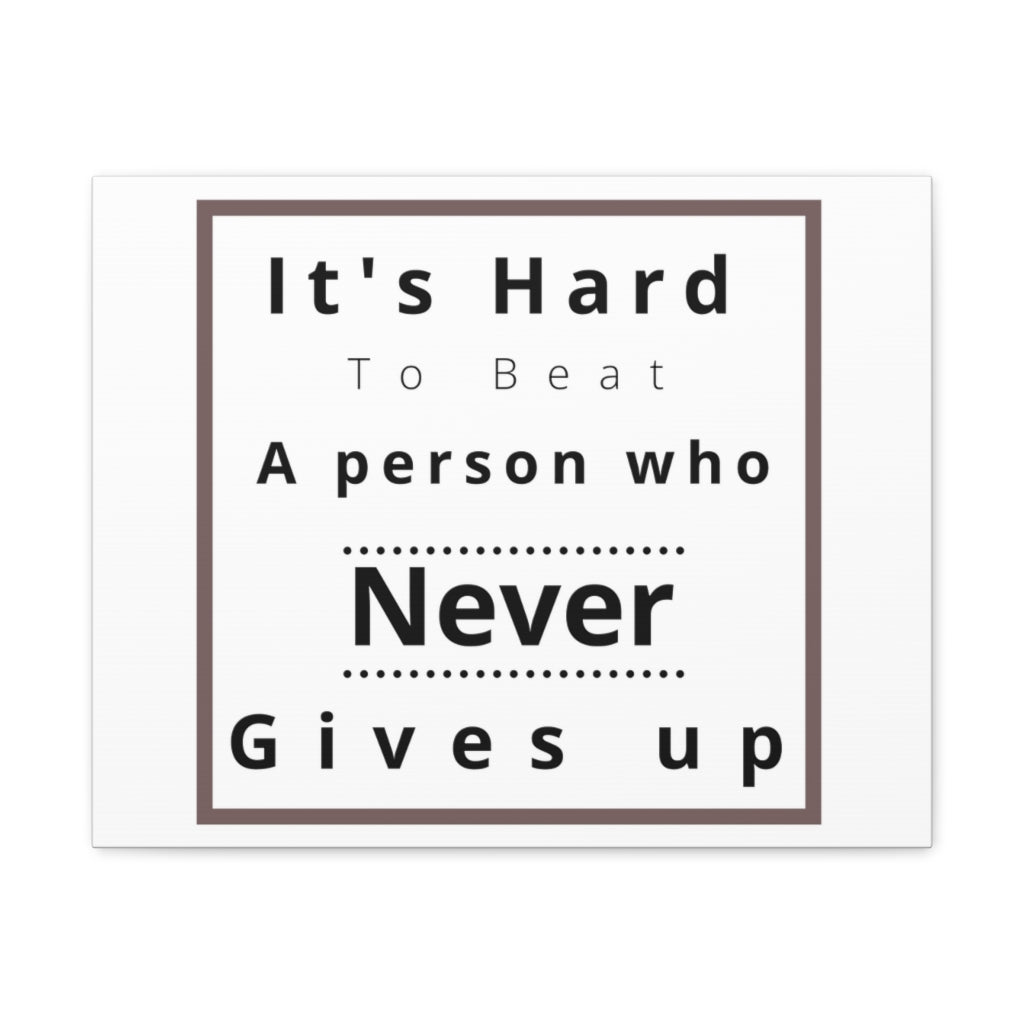 Scripture Walls Inspirational Wall Art Hard To Beat Person Motivation Wall Decor for Home Office Gym Inspiring Success Quote Print Ready to Hang Unframed-Express Your Love Gifts