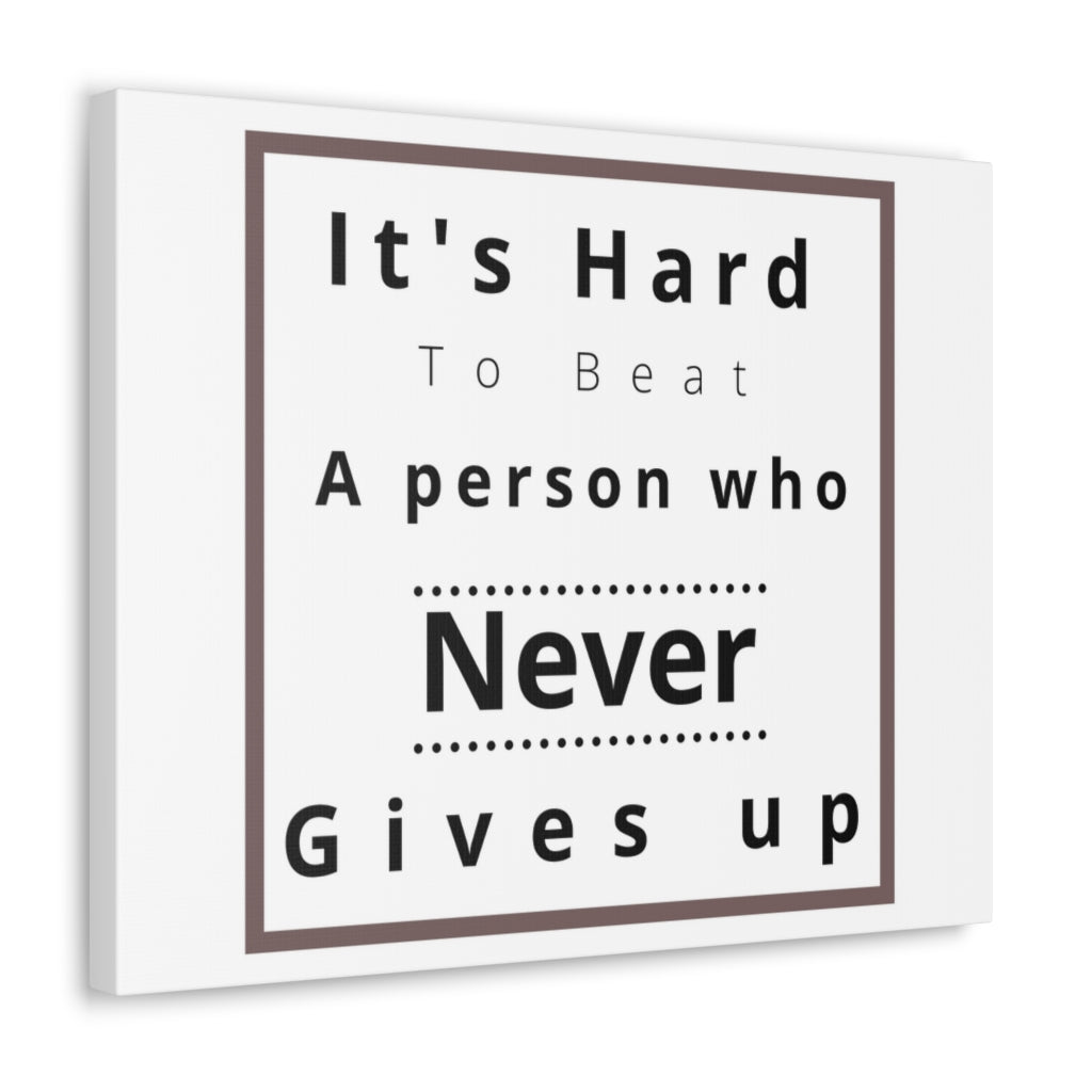 Scripture Walls Inspirational Wall Art Hard To Beat Person Motivation Wall Decor for Home Office Gym Inspiring Success Quote Print Ready to Hang Unframed-Express Your Love Gifts