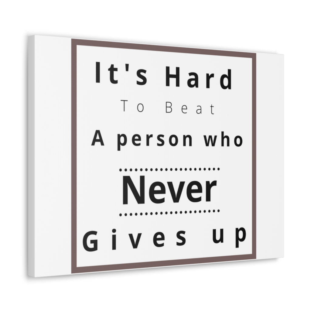 Scripture Walls Inspirational Wall Art Hard To Beat Person Motivation Wall Decor for Home Office Gym Inspiring Success Quote Print Ready to Hang Unframed-Express Your Love Gifts