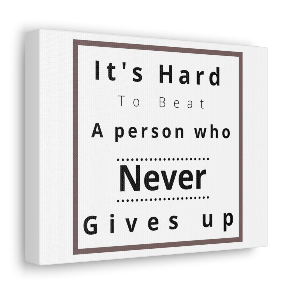 Scripture Walls Inspirational Wall Art Hard To Beat Person Motivation Wall Decor for Home Office Gym Inspiring Success Quote Print Ready to Hang Unframed-Express Your Love Gifts