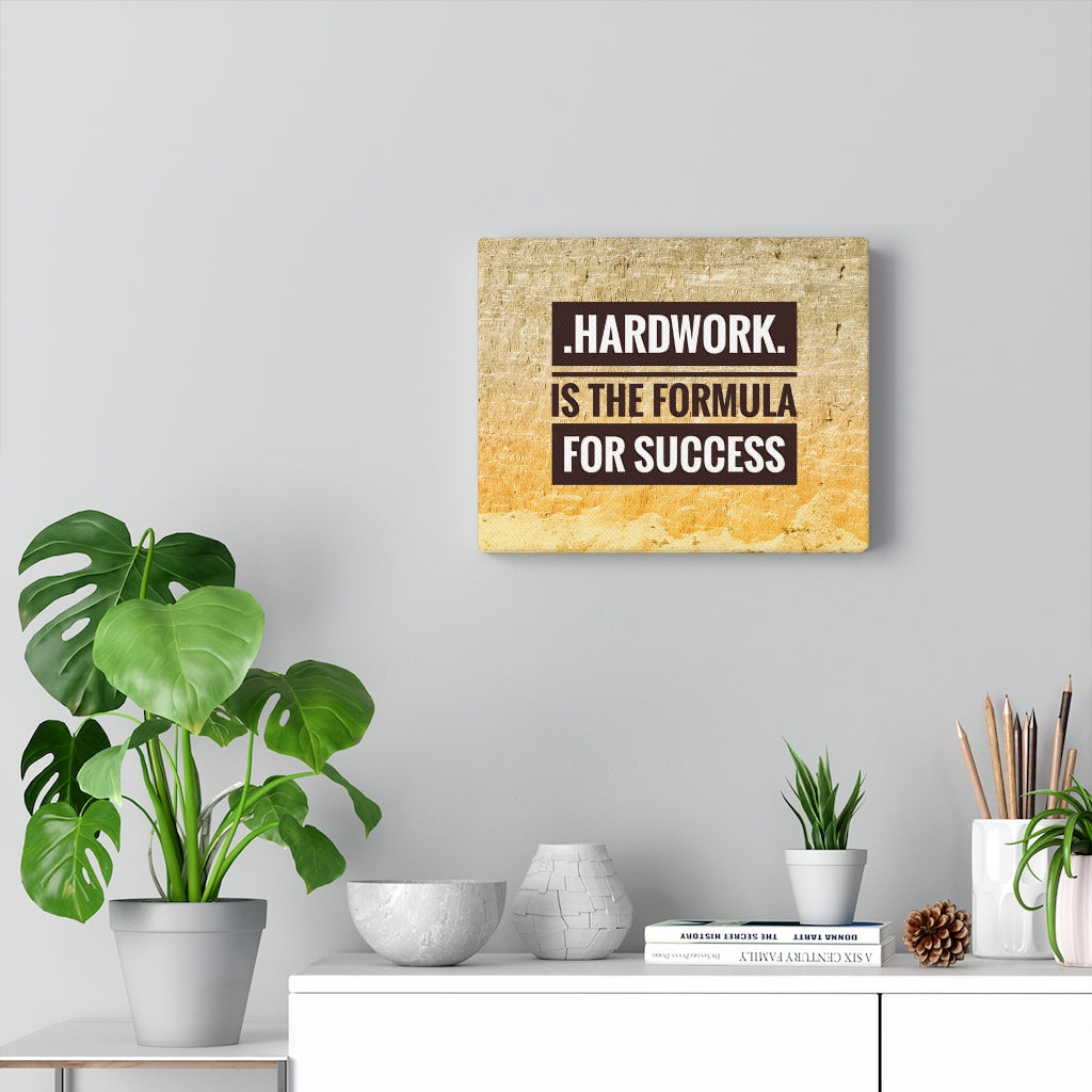 Scripture Walls Inspirational Wall Art Hard Work Is The Formula For Success Motivational Print Ready to Hang Artwork Unframed-Express Your Love Gifts