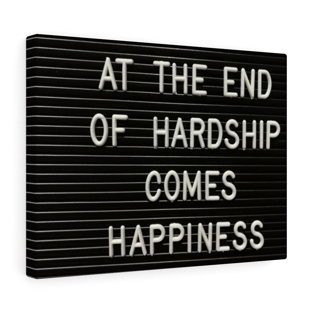 Scripture Walls Inspirational Wall Art Hardship Comes Happiness Motivational Print Ready to Hang Artwork Unframed-Express Your Love Gifts