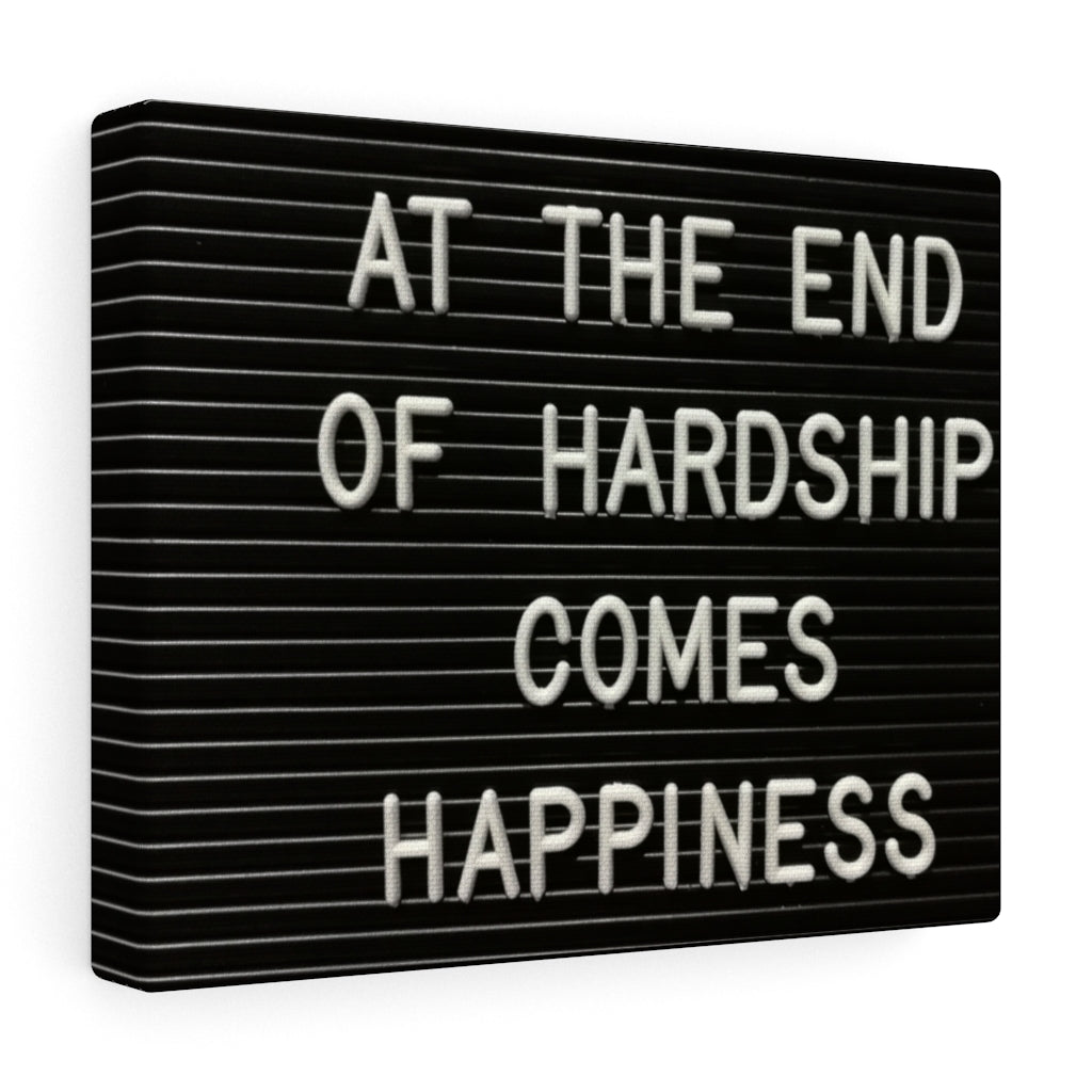 Scripture Walls Inspirational Wall Art Hardship Comes Happiness Motivational Print Ready to Hang Artwork Unframed-Express Your Love Gifts
