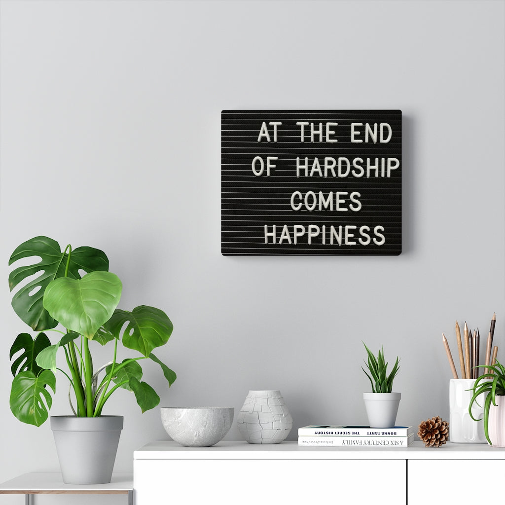 Scripture Walls Inspirational Wall Art Hardship Comes Happiness Motivational Print Ready to Hang Artwork Unframed-Express Your Love Gifts