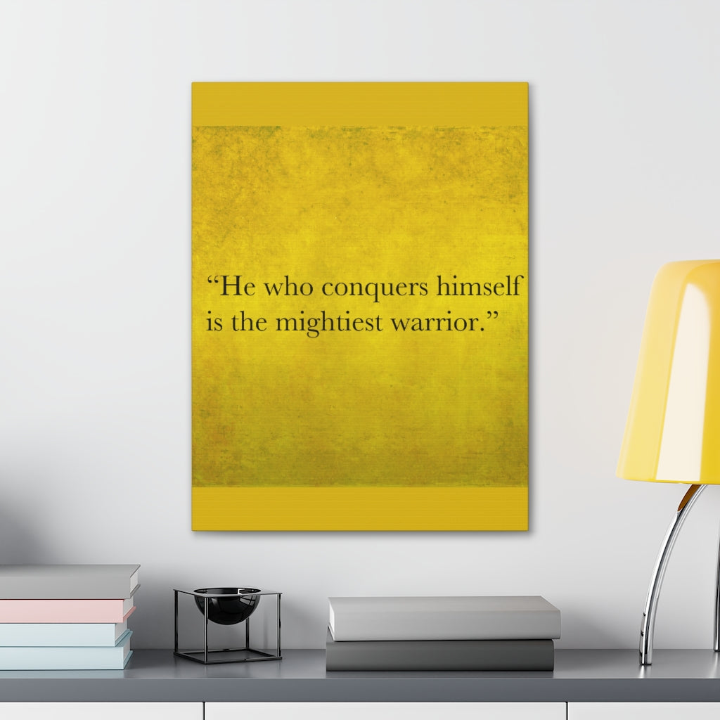 Scripture Walls Inspirational Wall Art He Is The Mightiest Warrior Motivation Wall Decor for Home Office Gym Inspiring Success Quote Print Ready to Hang Unframed-Express Your Love Gifts