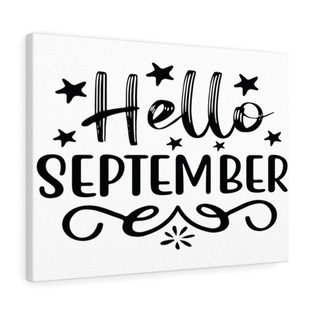 Scripture Walls Inspirational Wall Art Hello September Stars Wall Art Motivation Wall Decor for Home Office Gym Inspiring Success Quote Print Ready to Hang Unframed-Express Your Love Gifts