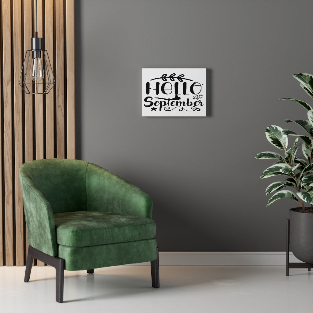 Scripture Walls Inspirational Wall Art Hello September Wall Art Motivation Wall Decor for Home Office Gym Inspiring Success Quote Print Ready to Hang Unframed-Express Your Love Gifts