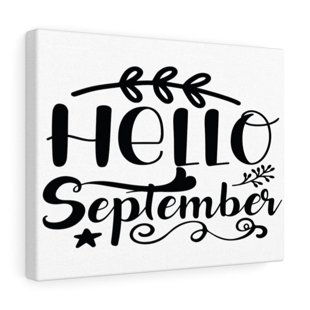 Scripture Walls Inspirational Wall Art Hello September Wall Art Motivation Wall Decor for Home Office Gym Inspiring Success Quote Print Ready to Hang Unframed-Express Your Love Gifts