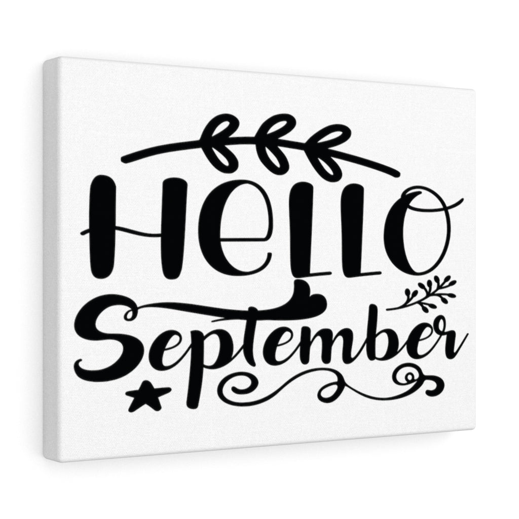 Scripture Walls Inspirational Wall Art Hello September Wall Art Motivation Wall Decor for Home Office Gym Inspiring Success Quote Print Ready to Hang Unframed-Express Your Love Gifts
