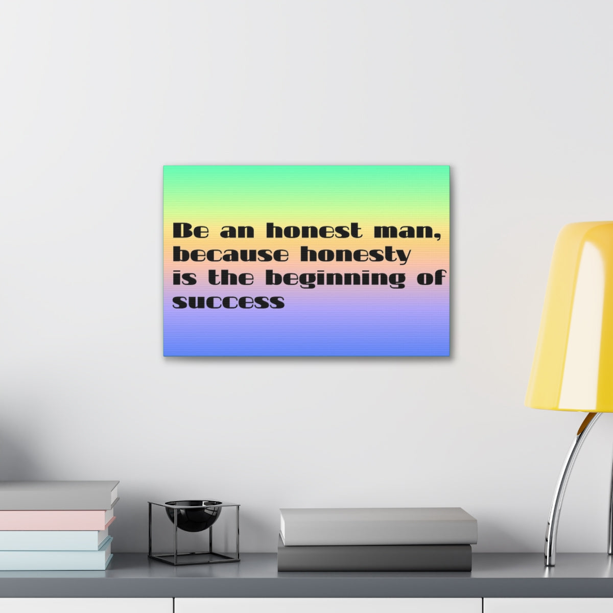 Scripture Walls Inspirational Wall Art Honesty Is Beginning Of Success Motivation Wall Decor for Home Office Gym Inspiring Success Quote Print Ready to Hang Unframed-Express Your Love Gifts
