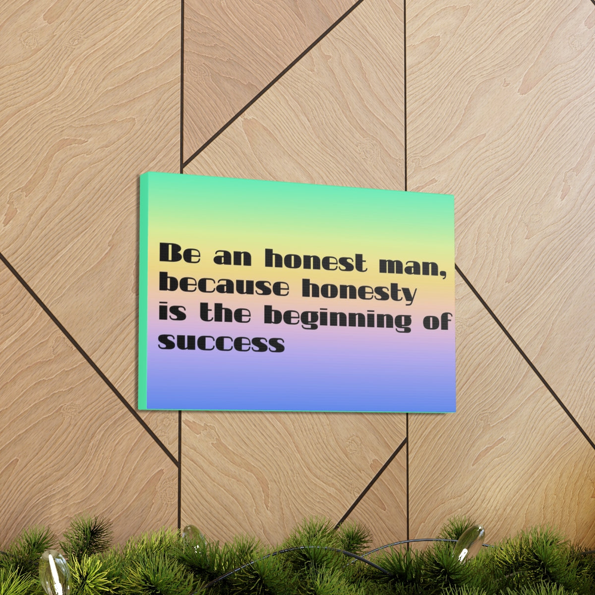 Scripture Walls Inspirational Wall Art Honesty Is Beginning Of Success Motivation Wall Decor for Home Office Gym Inspiring Success Quote Print Ready to Hang Unframed-Express Your Love Gifts