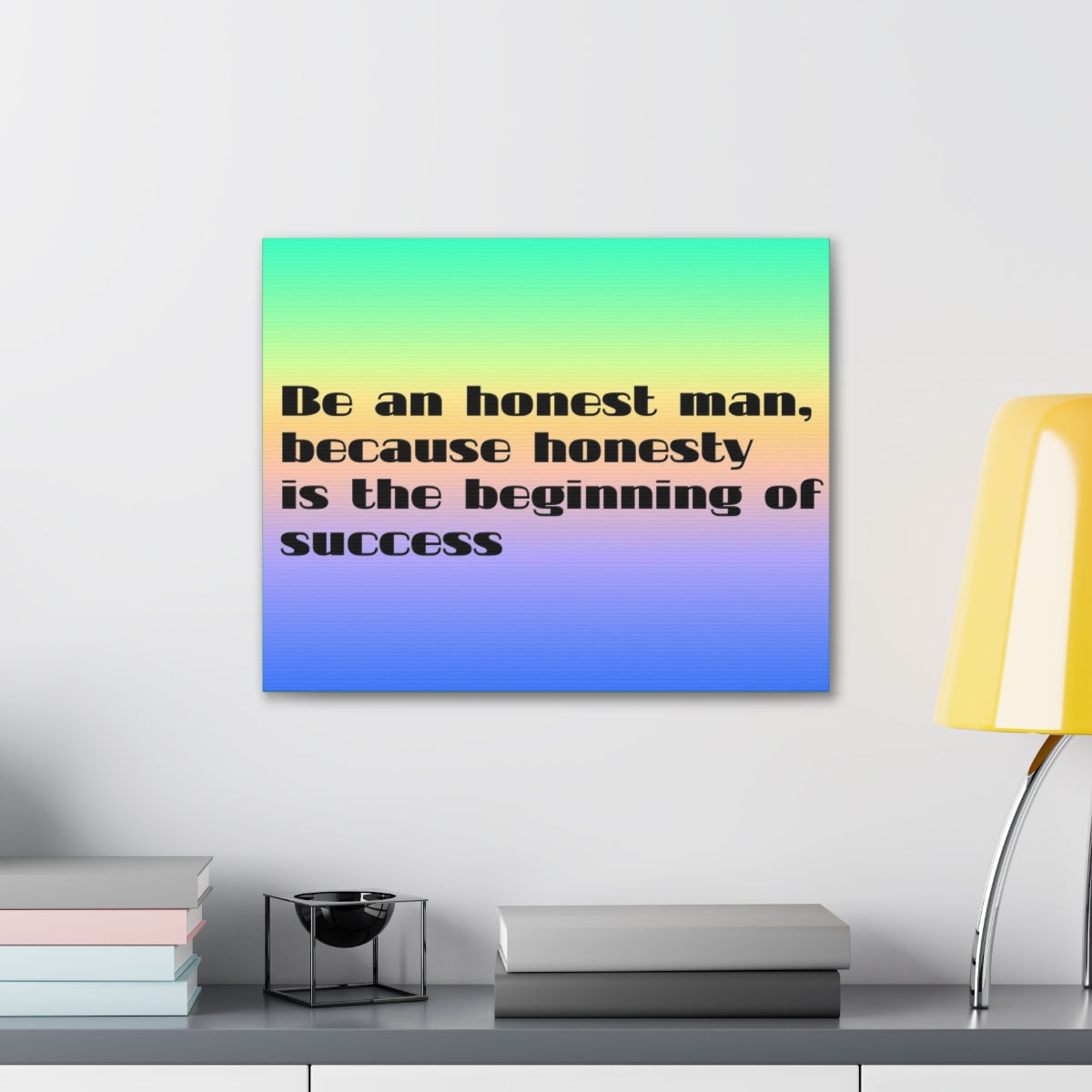 Scripture Walls Inspirational Wall Art Honesty Is Beginning Of Success Motivation Wall Decor for Home Office Gym Inspiring Success Quote Print Ready to Hang Unframed-Express Your Love Gifts