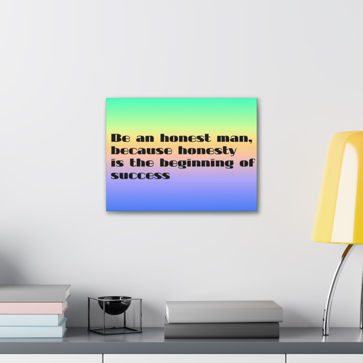 Scripture Walls Inspirational Wall Art Honesty Is Beginning Of Success Motivation Wall Decor for Home Office Gym Inspiring Success Quote Print Ready to Hang Unframed-Express Your Love Gifts