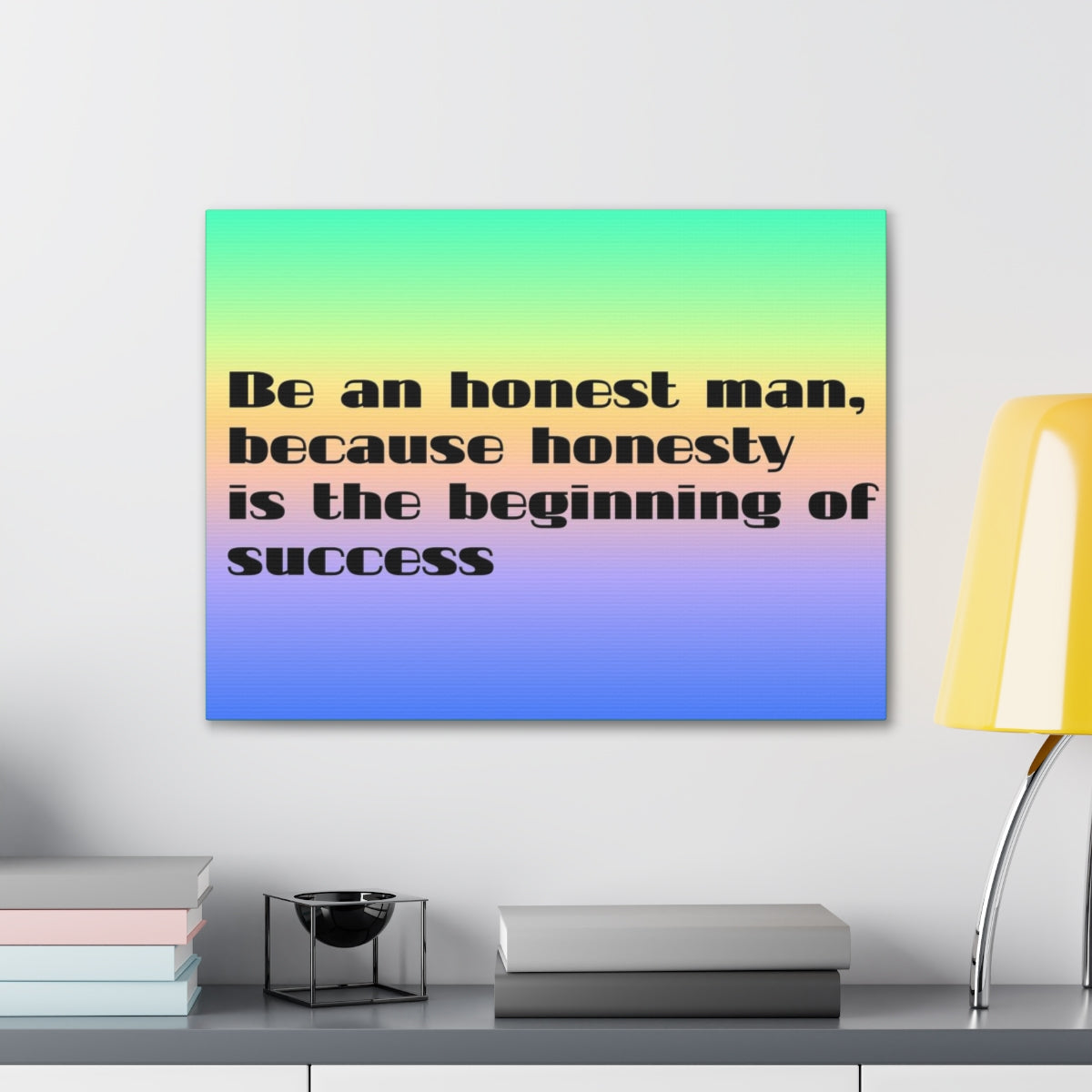 Scripture Walls Inspirational Wall Art Honesty Is Beginning Of Success Motivation Wall Decor for Home Office Gym Inspiring Success Quote Print Ready to Hang Unframed-Express Your Love Gifts