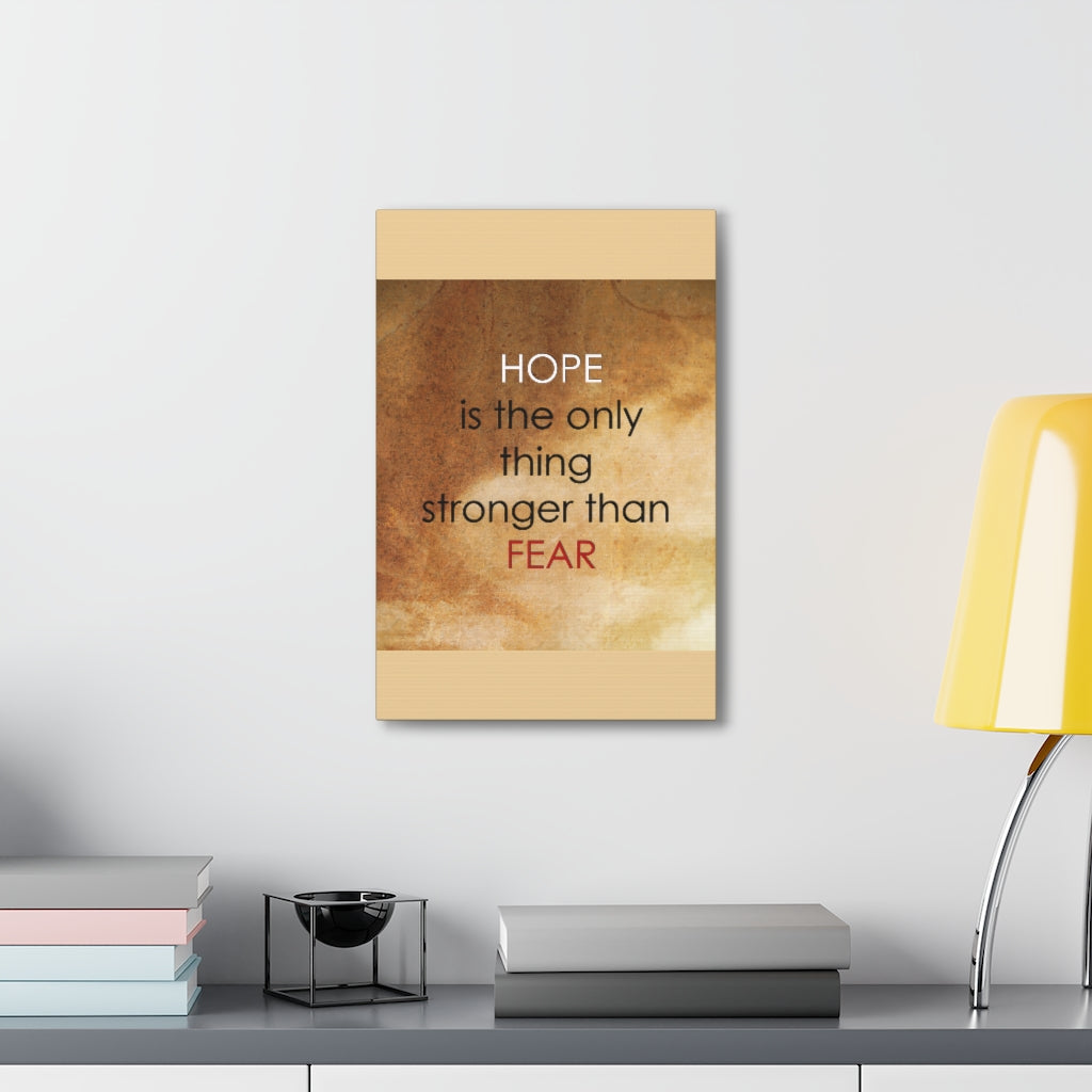 Scripture Walls Inspirational Wall Art Hope Stronger Than Fear Motivation Wall Decor for Home Office Gym Inspiring Success Quote Print Ready to Hang Unframed-Express Your Love Gifts