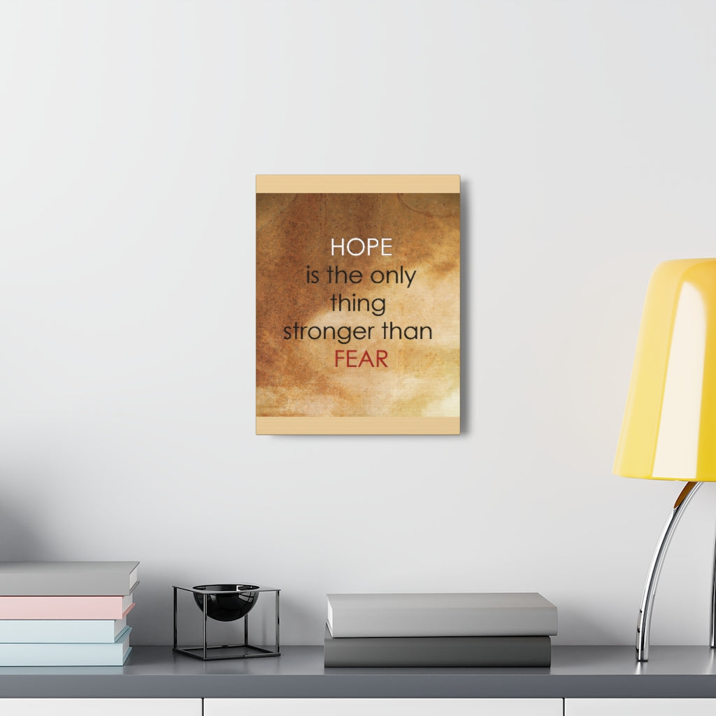 Scripture Walls Inspirational Wall Art Hope Stronger Than Fear Motivation Wall Decor for Home Office Gym Inspiring Success Quote Print Ready to Hang Unframed-Express Your Love Gifts