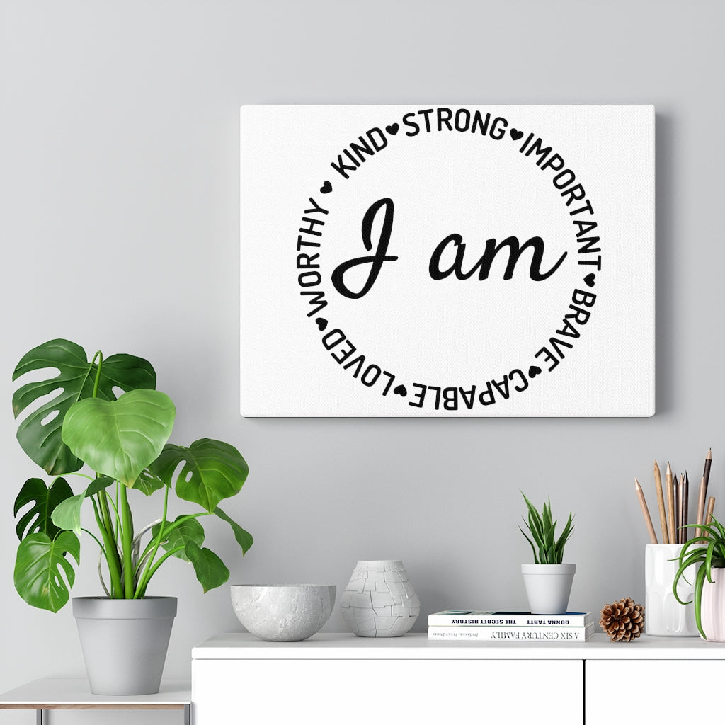 Scripture Walls Inspirational Wall Art I Am Wall Art Motivation Wall Decor for Home Office Gym Inspiring Success Quote Print Ready to Hang Unframed-Express Your Love Gifts