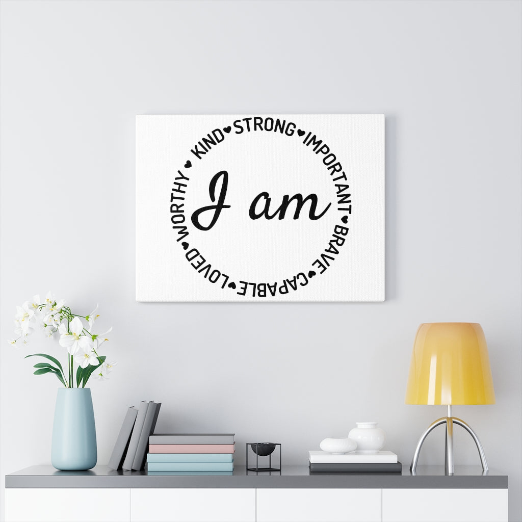 Scripture Walls Inspirational Wall Art I Am Wall Art Motivation Wall Decor for Home Office Gym Inspiring Success Quote Print Ready to Hang Unframed-Express Your Love Gifts