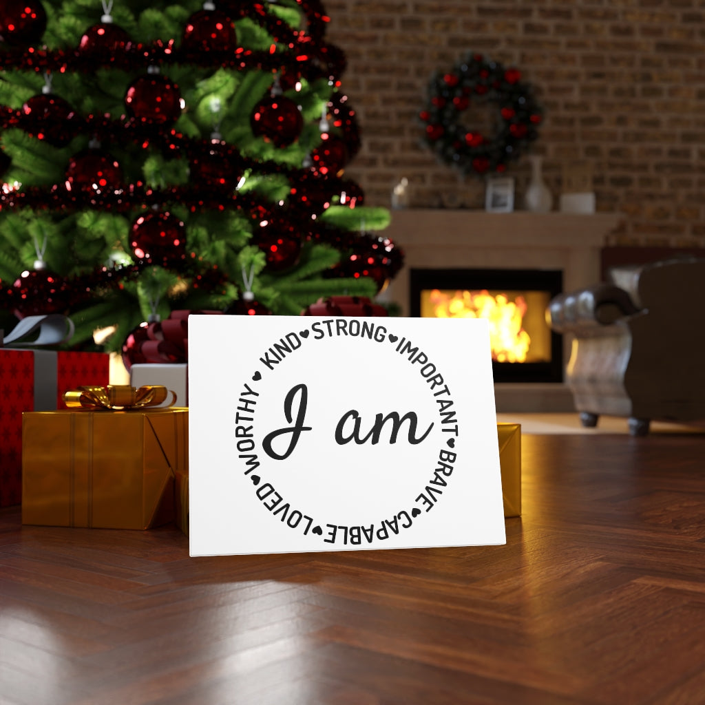 Scripture Walls Inspirational Wall Art I Am Wall Art Motivation Wall Decor for Home Office Gym Inspiring Success Quote Print Ready to Hang Unframed-Express Your Love Gifts