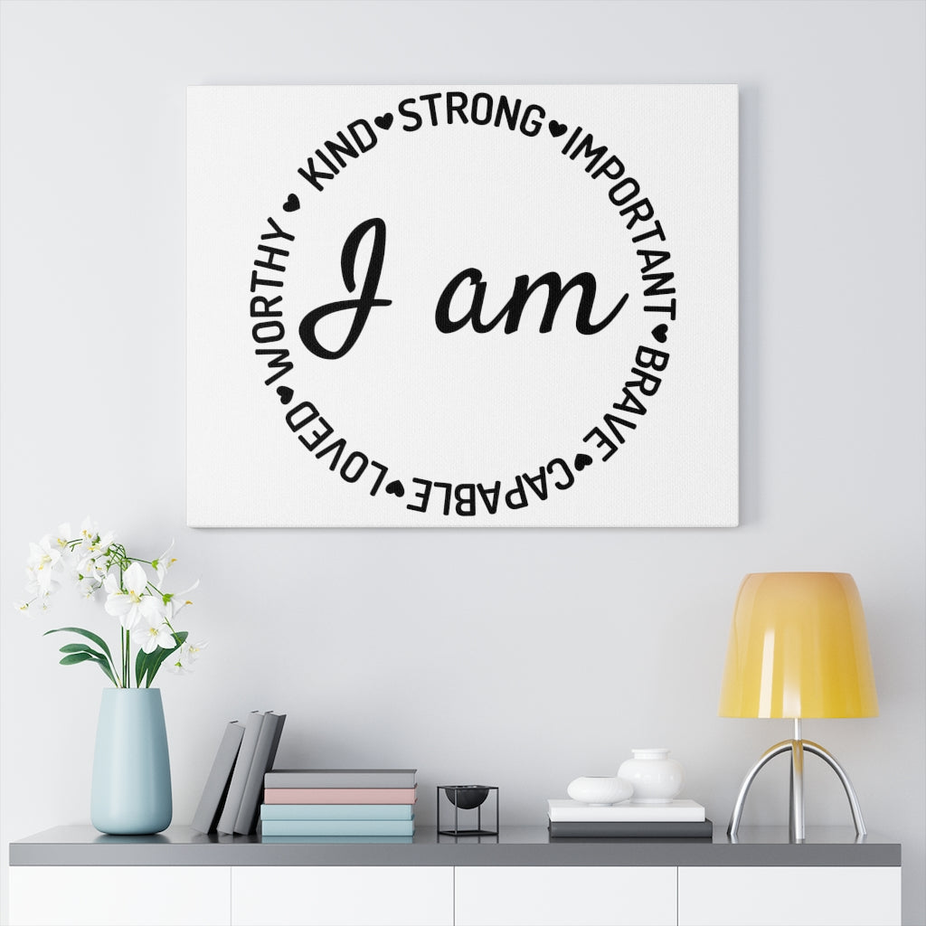 Scripture Walls Inspirational Wall Art I Am Wall Art Motivation Wall Decor for Home Office Gym Inspiring Success Quote Print Ready to Hang Unframed-Express Your Love Gifts