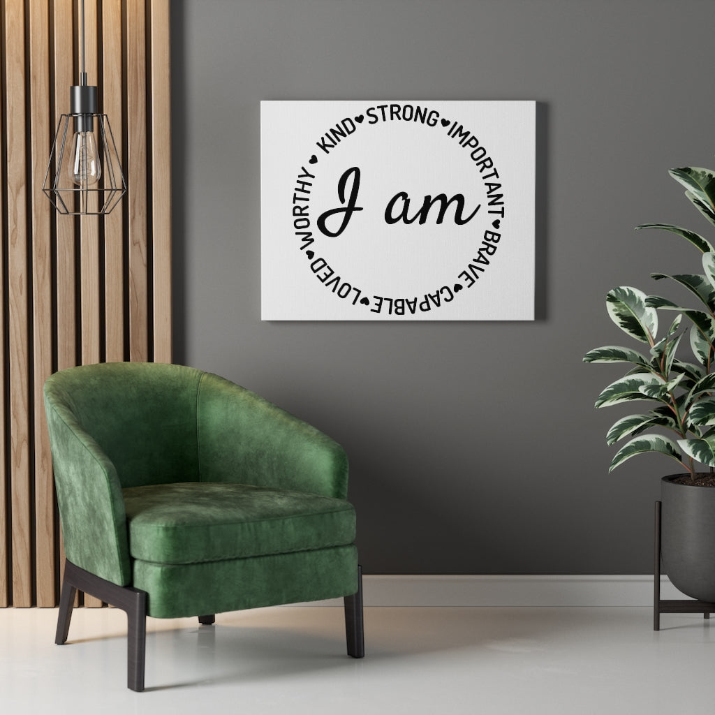 Scripture Walls Inspirational Wall Art I Am Wall Art Motivation Wall Decor for Home Office Gym Inspiring Success Quote Print Ready to Hang Unframed-Express Your Love Gifts