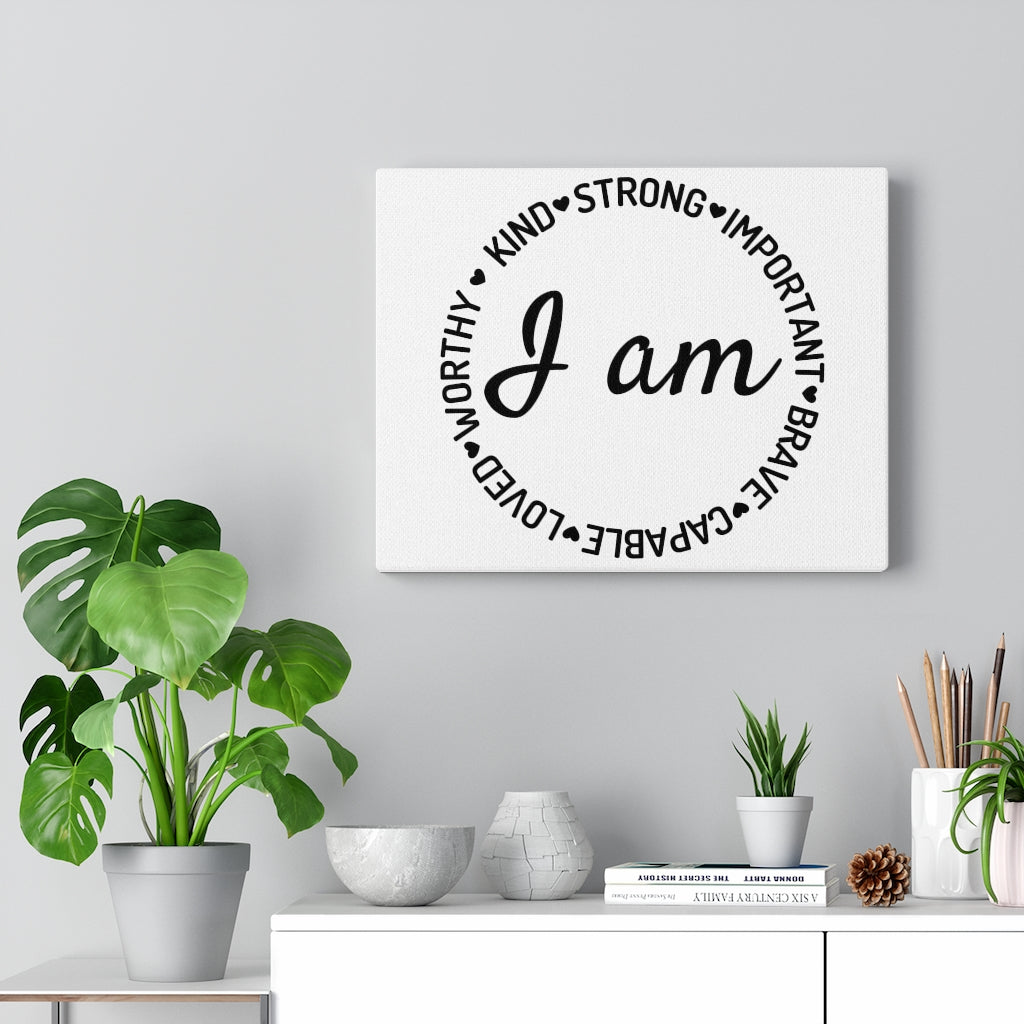 Scripture Walls Inspirational Wall Art I Am Wall Art Motivation Wall Decor for Home Office Gym Inspiring Success Quote Print Ready to Hang Unframed-Express Your Love Gifts