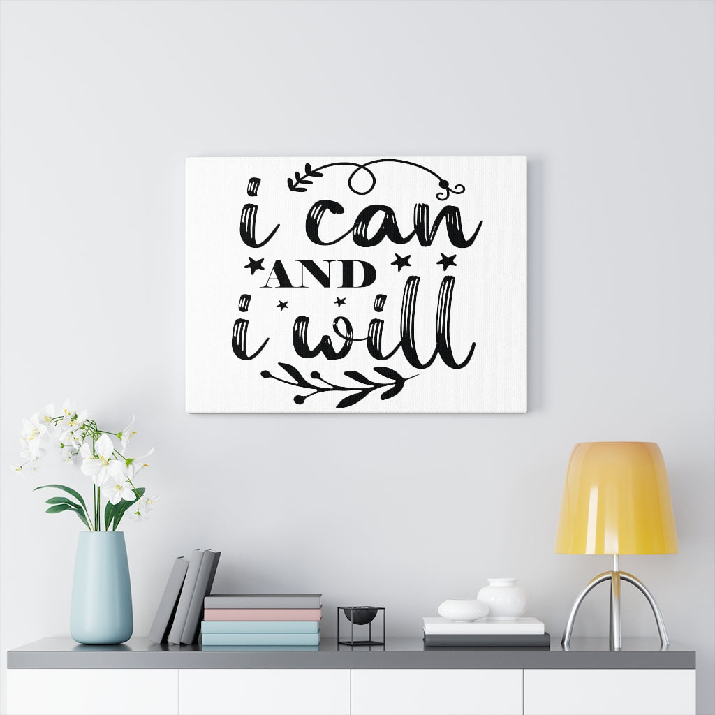 Scripture Walls Inspirational Wall Art I Can And I Will Wall Art Motivation Wall Decor for Home Office Gym Inspiring Success Quote Print Ready to Hang Unframed-Express Your Love Gifts